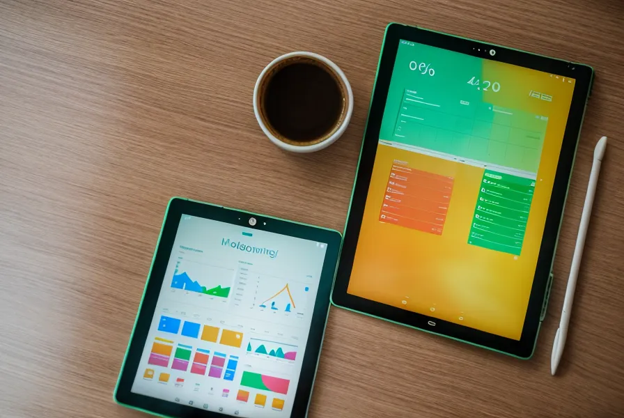 Automation im Tool-Review: steigende Anmeldezahlen auf dem Tablet in entspannter Café-Atmosphäre
