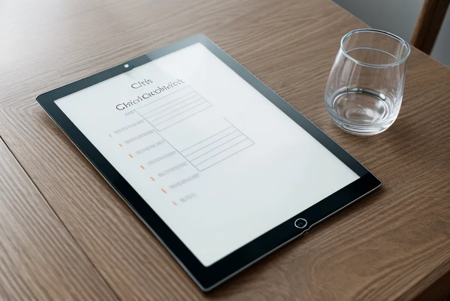 Minimalistische Checkliste als Lead Magnet für ein Coaching-Business, dargestellt auf einem Tablet-Bildschirm